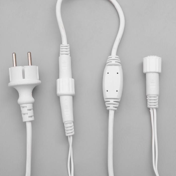 Гирлянда &laquo;Бахрома&raquo; 3 &times; 0.6 м, IP44, УМС, белая нить, 160 LED, свечение мульти, 220 В