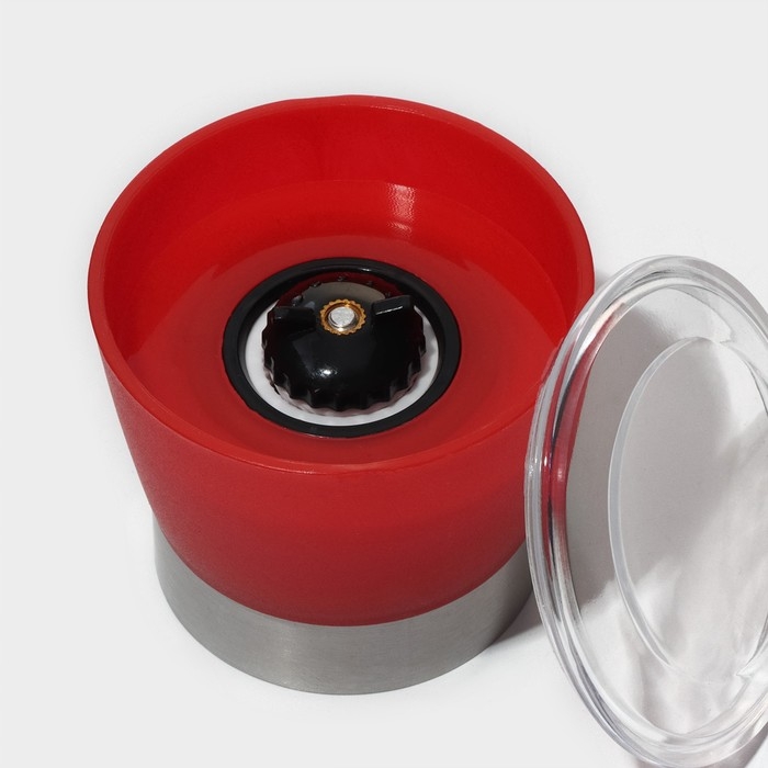 Мельница для специй Доляна &laquo;Модерн&raquo;, 200 мл, 6,5&times;19 см, цвет красный