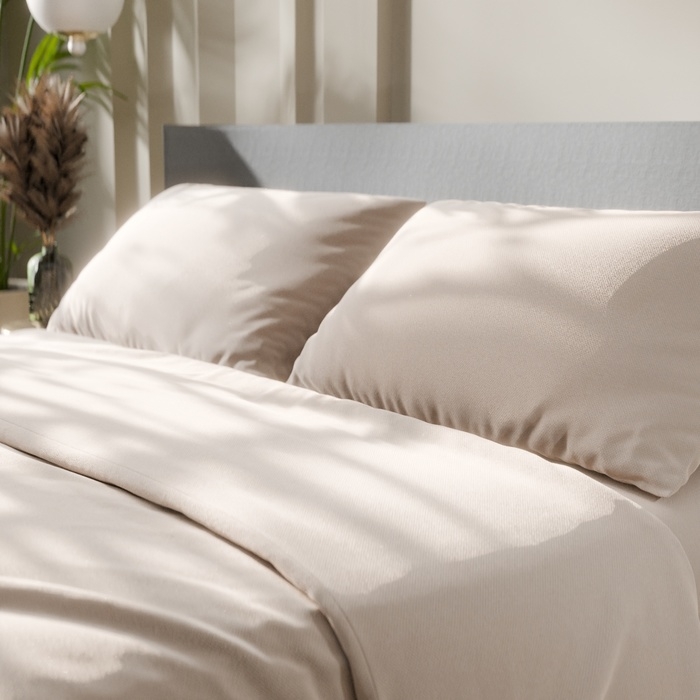 Постельное бельё Этель Дуэт &laquo;Жемчужная пыль&raquo; 143х215-2 шт, 220х240, 50х70-2 шт, 100% хлопок, бязь 125г/м2