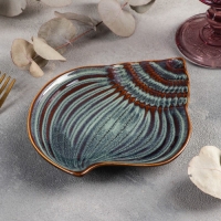 Блюдо керамическое сервировочное «Ракушка», 18,5×14 см Блюдо керамическое сервировочное «Ракушка», 18,5×14 см