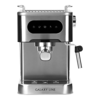 Кофеварка Galaxy LINE GL 0761, рожковая, 1500 Вт, 1.5 л, капучинатор, серебристая