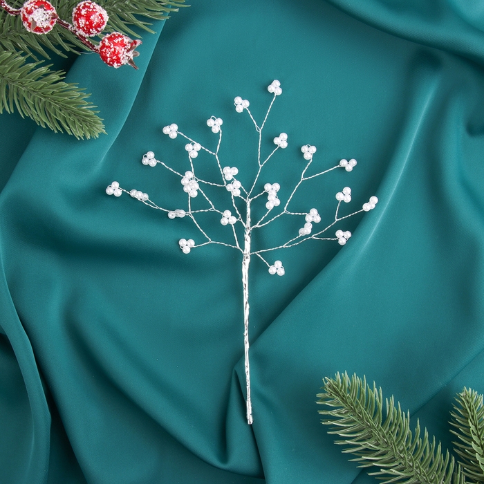 Декор Декор "Хрустальная сказка" 17 см, жемчужинки белые