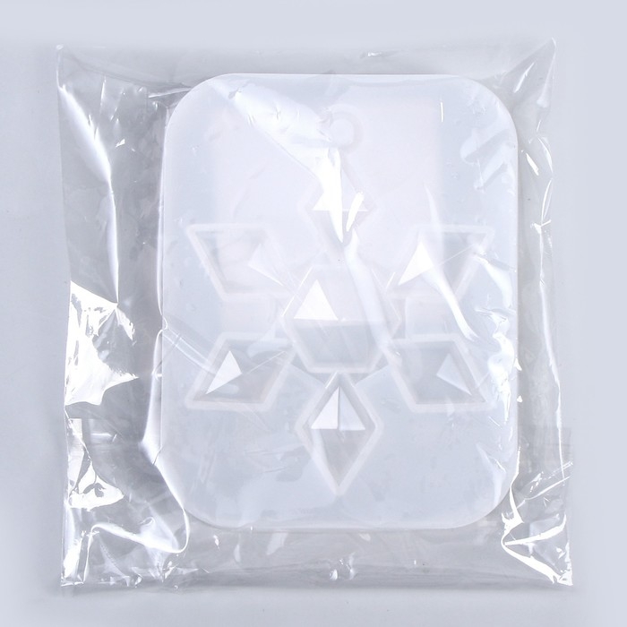 Форма силиконовая универсальная, подвеска «Снежинка-кристалл» Форма силиконовая универсальная, подвеска «Снежинка-кристалл»