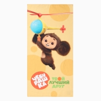 Полотенце Чебурашка, цв. жёлтый, 70х140 см, 100% хл, вафля 160 г/м2