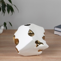 Ваза керамика настольная "Денвер" перевёртыш, 17 см, белый