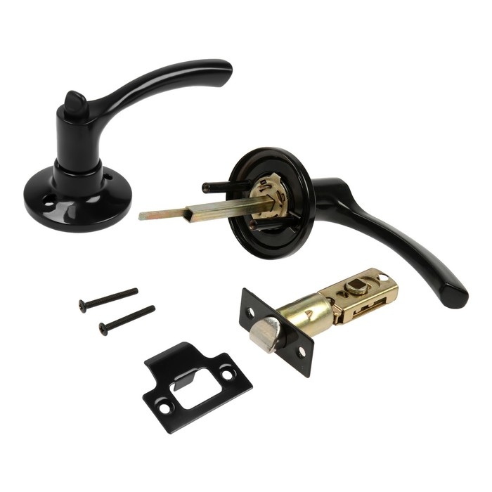 Защелка (мод.3186), межкомнатная, фиксатор, цвет глянцевый черный Защелка (мод.3186), межкомнатная, фиксатор, цвет глянцевый черный