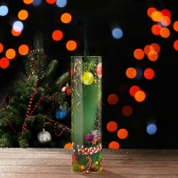 Новый год. Подарочная коробка, тубус под бутылку &laquo;Нарядная ёлка&raquo; 92 х 350 мм (330 мм внутр. высота).