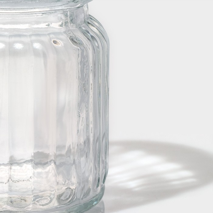 Банка стеклянная для хранения сыпучих продуктов Доляна &laquo;Зайка&raquo;, 230 мл, с керамической крышкой