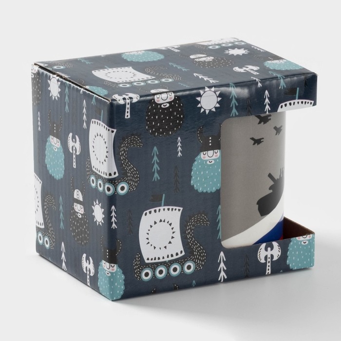 Кружка - хамелеон керамическая Доляна &laquo;Служу отечеству&raquo;, 350 мл ㅤ