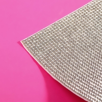 Стразы самоклеящиеся на листе, d = 2 мм, 40 &times; 24 см, цвет серебряный