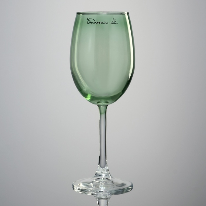 Бокал для вина &laquo;За любовь&raquo;, 360 мл, зеленый