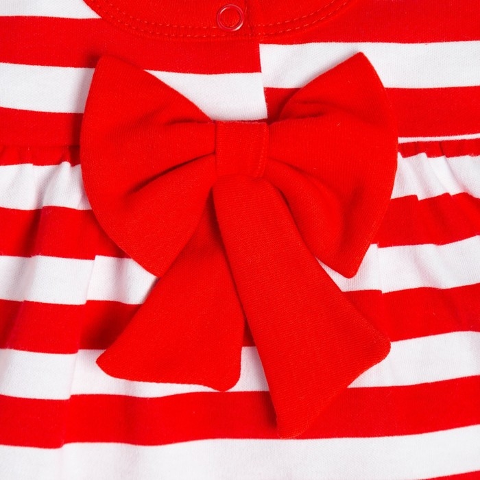 Боди-платье Крошка Я &laquo;Бантик&raquo;, рост 80-86 см, цвет красный/белый