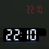 Часы - будильник электронные настольные с проекцией на потолок, термометром, календарем, USB
