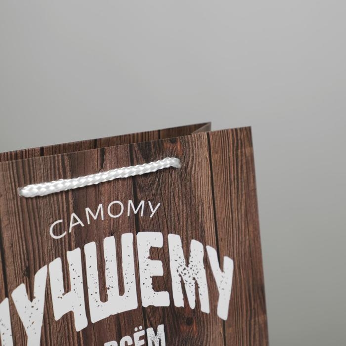 Пакет подарочный ламинированный, упаковка, &laquo;Самому лучшему во всём&raquo;, ML 21 х 25 х 8 см