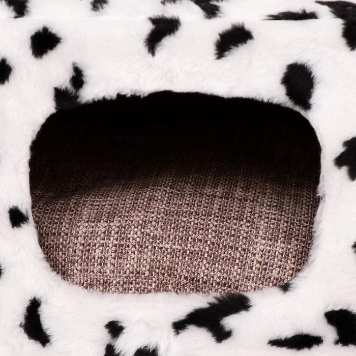 Домик для кошек с когтеточкой, с площадкой и полкой, 65 х 51 х 173 см, далматинец Домик для кошек с когтеточкой, с площадкой и полкой, 65 х 51 х 173 см, далматинец