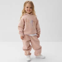 Толстовка (худи) детская MINAKU: Exclusive print, цвет пудровый, Oversize рост 116 см Толстовка (худи) детская MINAKU: Exclusive print, цвет пудровый, Oversize рост 116 см