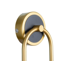 Бра 2485/2 LED 8Вт 4000К черно-золотой 24х46 см