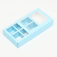 Коробка для 6 конфет, мята, 13,7 х 9,85 х 3,86 см. Кондитерская упаковка Коробка для 6 конфет, мята, 13,7 х 9,85 х 3,86 см. Кондитерская упаковка