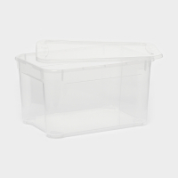 Ящик для хранения с крышкой «Кристалл XS Plus», 16 л, 38,9×27,5×21,5 см, цвет прозрачный Ящик для хранения с крышкой «Кристалл XS Plus», 16 л, 38,9×27,5×21,5 см, цвет прозрачный