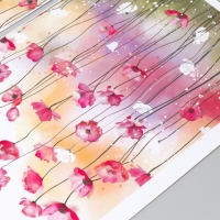 Наклейка пластик интерьерная цветная "Маковое поле" набор 2 листа 30х85 см