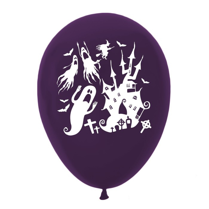 Воздушный шар латексный 12" &laquo;Страшилки, 50 шт., МИКС