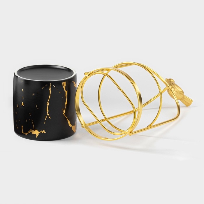 Конфетница керамическая &laquo;Марбл. Птичка&raquo;, 220 мл, 9&times;20,5 см