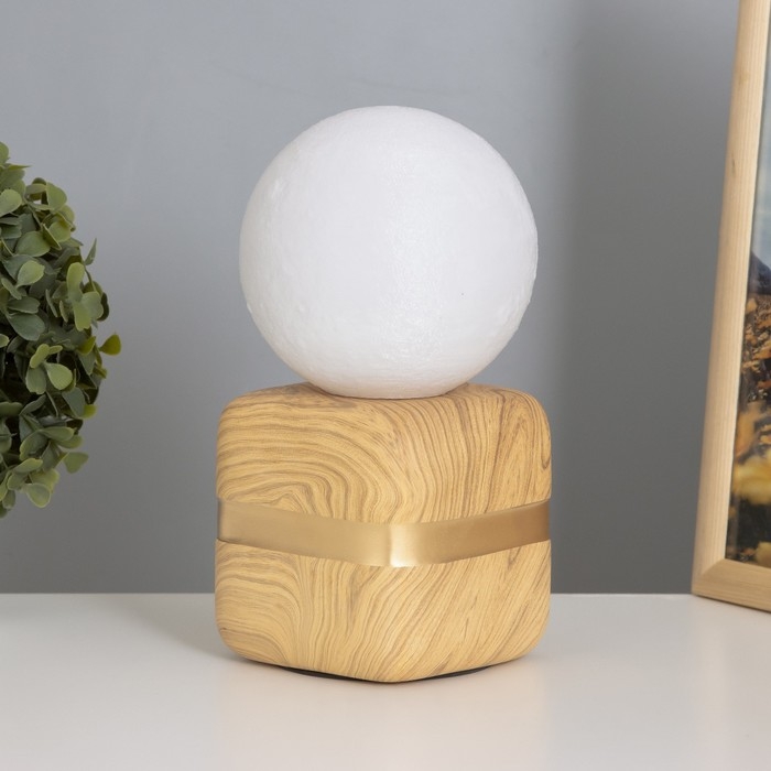 Лампа настольная Лампа настольная "Алехандра" 1х40Вт Е14 под дерево/золото 11х11х23см