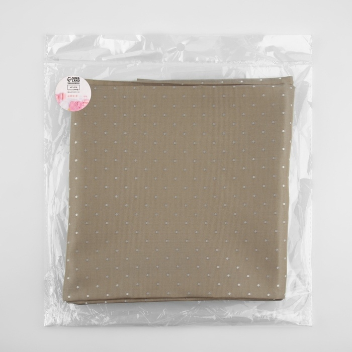 Ткань подкладочная &laquo;Горох&raquo;, двусторонняя, 100 % вискоза, 1 &times; 1,4 м, цвет бежевый