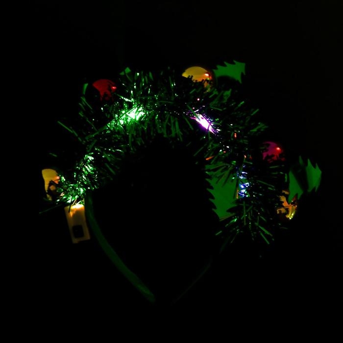 Карнавальный ободок &laquo;Ёлочка&raquo;, световой