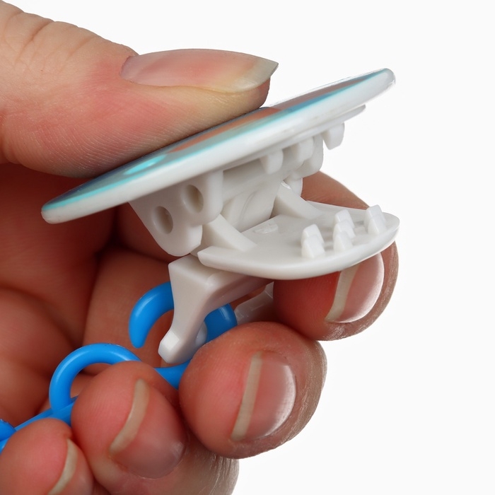 Набор: Соска - пустышка с держателем «Крокодил», классичекая, +6 мес, цвет синий Набор: Соска - пустышка с держателем «Крокодил», классичекая, +6 мес, цвет синий