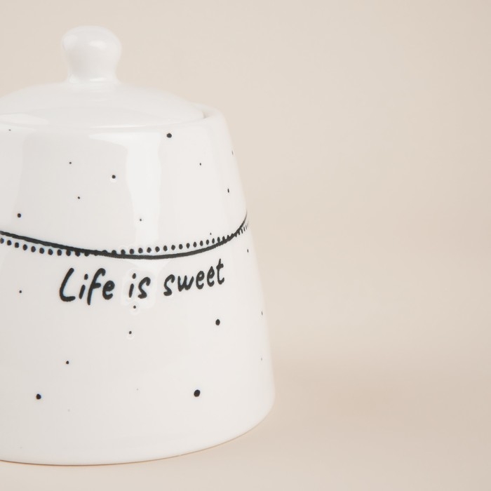 Сахарница фарфоровая SL Home &laquo;Милый дом&raquo;, 180 мл, 9&times;7 см, цвет белый