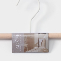 Вешалка для брюк и юбок LaDо́m Laconique, 28&times;11,5&times;2,8 см, с зажимами, цвет белый