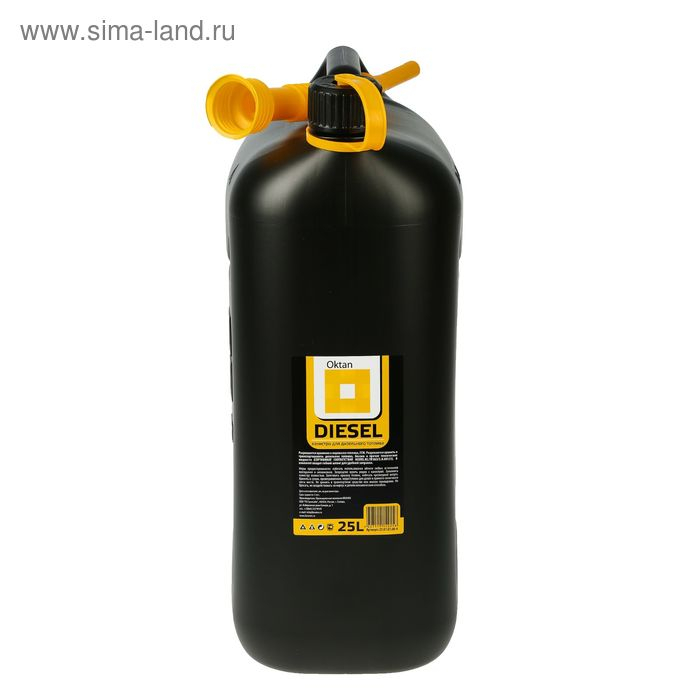 Канистра ГСМ Oktan DIESEL, 25 л, пластиковая, черная Канистра ГСМ Oktan DIESEL, 25 л, пластиковая, черная
