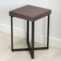 Табурет &laquo;Торонто&raquo;, 33&times;33&times;48 см, цвет каркаса чёрный, цвет сиденья серый