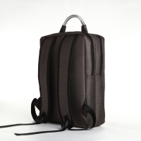 Рюкзак городской на молнии, 2 кармана, с USB, цвет коричневый