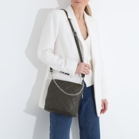 Сумка кросс-боди Janelli на молнии, наружный карман, цвет хаки