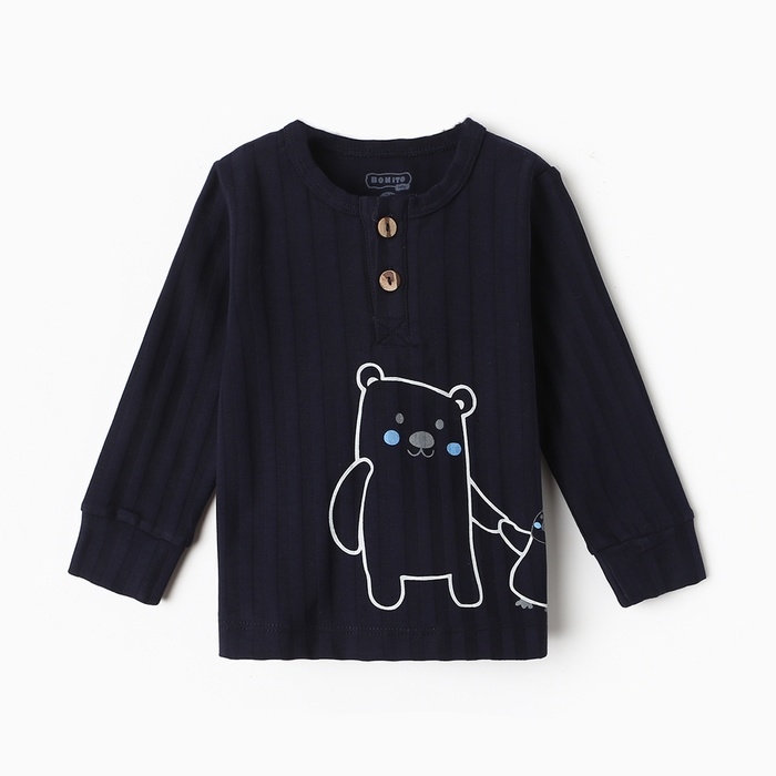 Лонгслив детский, цвет тёмно-синий, рост 68 см Лонгслив детский, цвет тёмно-синий, рост 68 см