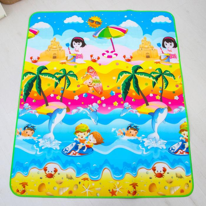 Игровой коврик для детей на фольгированной основе &laquo;Морской мир&raquo;, размер 180х150x0,5 см, Крошка Я