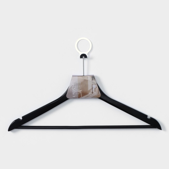 Плечики - вешалка с перекладиной LaDо́m Bois, антивандальные, широкие плечики, деревянные сорт А, 44,5&times;1,2&times;21,5 см,