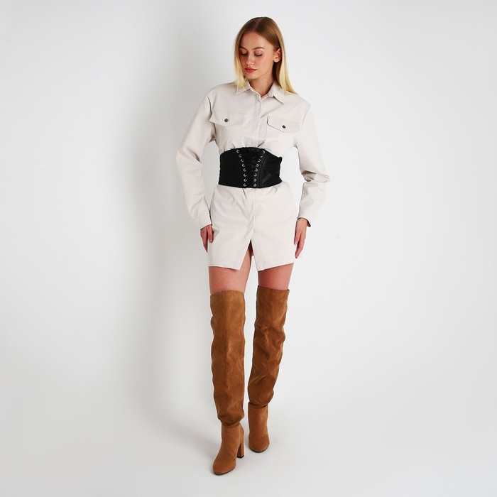 Корсет на кнопках, высота 10-15 см, цвет чёрный Корсет на кнопках, высота 10-15 см, цвет чёрный