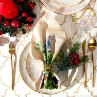 Набор новогодних салфеток Этель &laquo;Noble Christmas&raquo;, 40х40см - 4 шт, хлопок, саржа