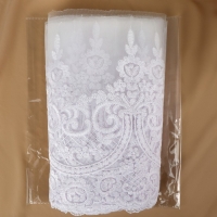 Кружево на сетке, 280 мм &times; 11 &plusmn; 1 м, цвет белый