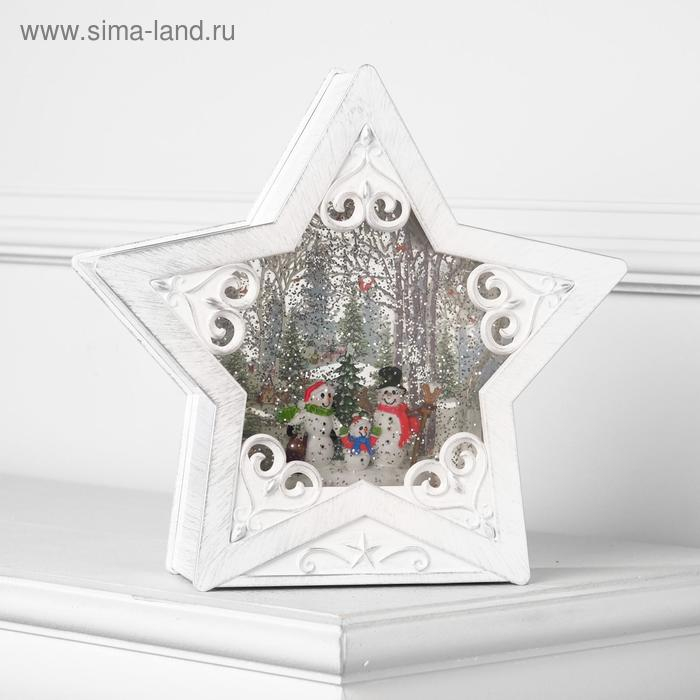 Светодиодная фигура «Снеговики у ёлки» 26 × 26 × 8 см, пластик, батарейки ААх3 (не в комплекте), свечение тёплое белое Светодиодная фигура «Снеговики у ёлки» 26 × 26 × 8 см, пластик, батарейки ААх3 (не в комплекте), свечение тёплое белое