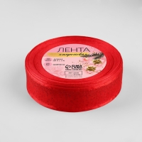 Лента капроновая &laquo;Блёстки&raquo;, 25 мм &times; 18 &plusmn; 1 м, цвет красный