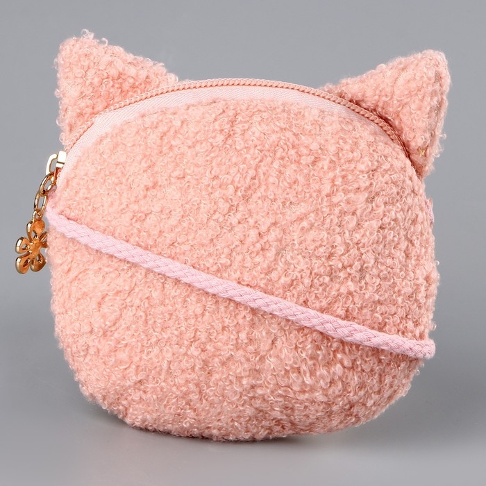 Сумка детская мягкая Сумка детская мягкая "Котёнок", 15*13 см, цвет розовый