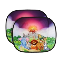 Шторки солнцезащитные для авто, Мультяшки DF2, 44&times;36 см, набор 2 шт