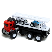 Грузовик инерционный «Автовоз», с 2 квадроциклами, цвет МИКС Грузовик инерционный «Автовоз», с 2 квадроциклами, цвет МИКС