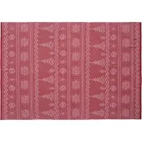 Плед Elnik, красный с молочно-белым