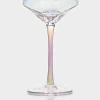 Набор бокалов для вина стеклянный Magistro «Дарио», 500 мл, 7,3×25 см, 2 шт, цвет перламутровый Набор бокалов для вина стеклянный Magistro «Дарио», 500 мл, 7,3×25 см, 2 шт, цвет перламутровый