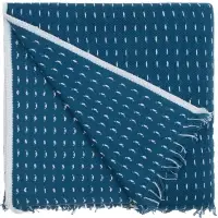 Плед Fringy, синий с голубым Плед Fringy, синий с голубым